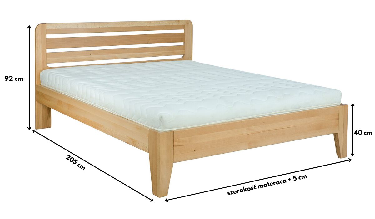 Wymiary łóżka bukowego LK189